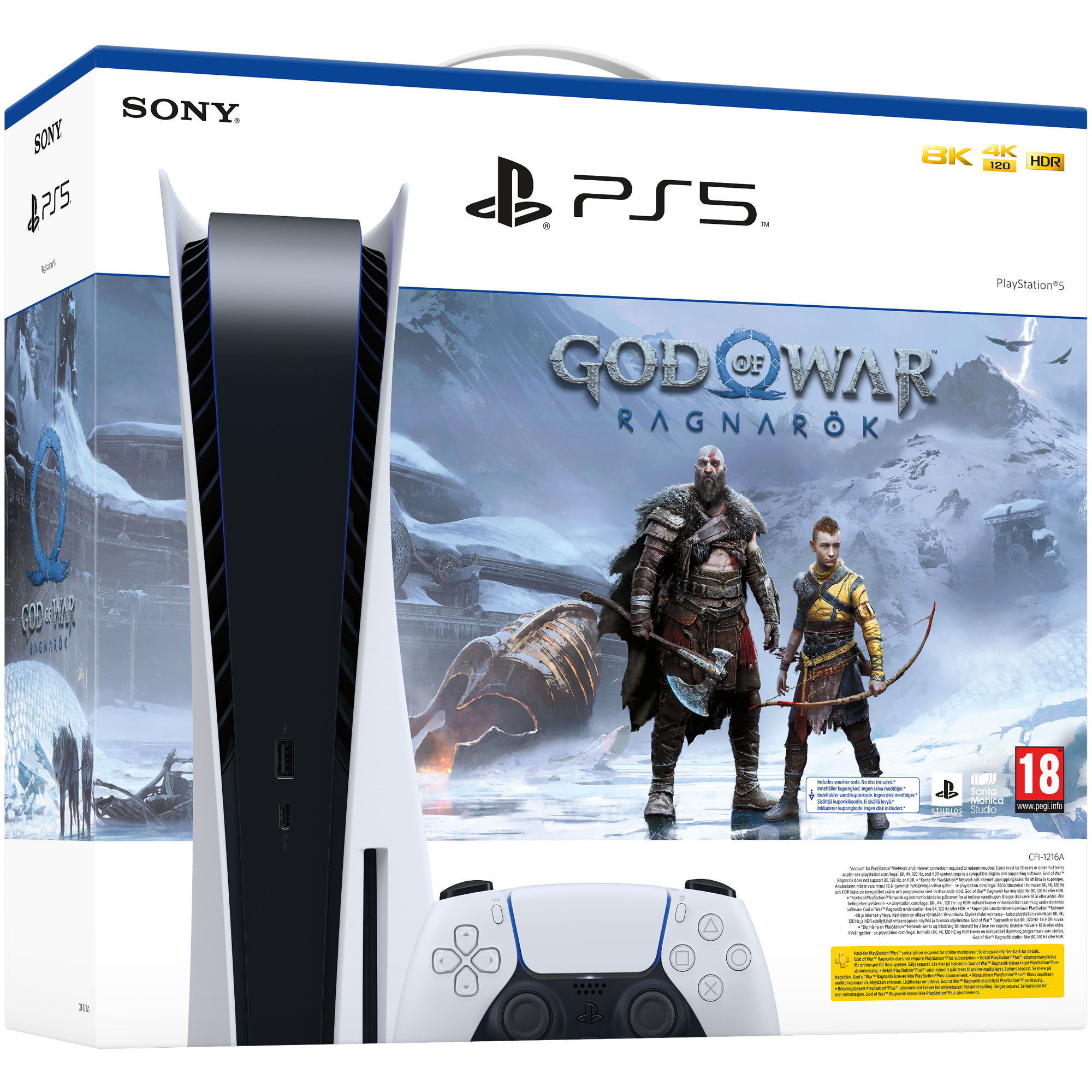 PlayStation Disc Edition God Of War Ragnarok Bundle Stratus Cloud